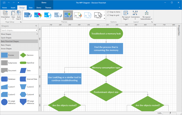 WPF Application with a Diagram Control