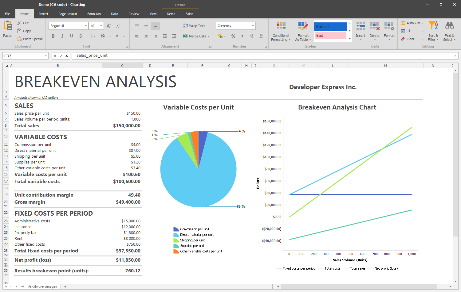 Charts, Sparklines, Shapes - Office File API | DevExpress