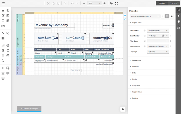 Web Reporting Tools | DevExpress