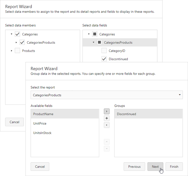 .NET Web Reporting - Master-Detail Wizard | DevExpress