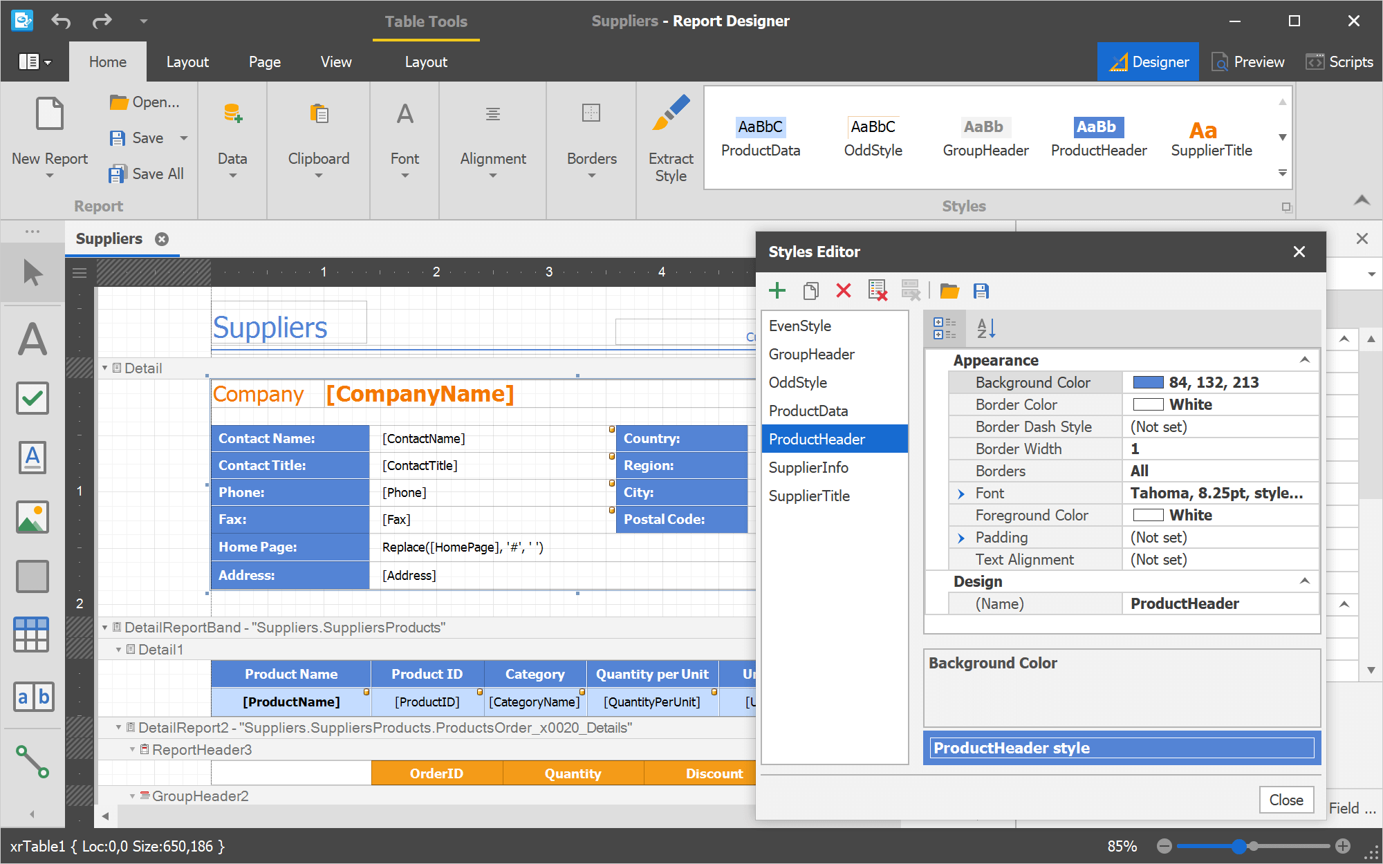 .NET Reporting - Ribbon Style Gallery | DevExpress