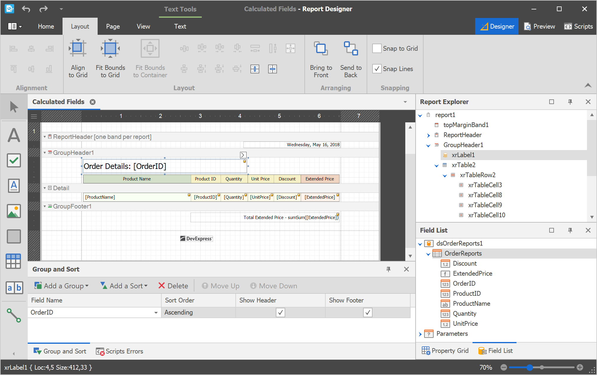 WinForms Dock Windows - Light View | DevExpress