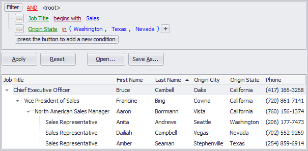 DevExpress VCL TreeList Control - Node Filtering