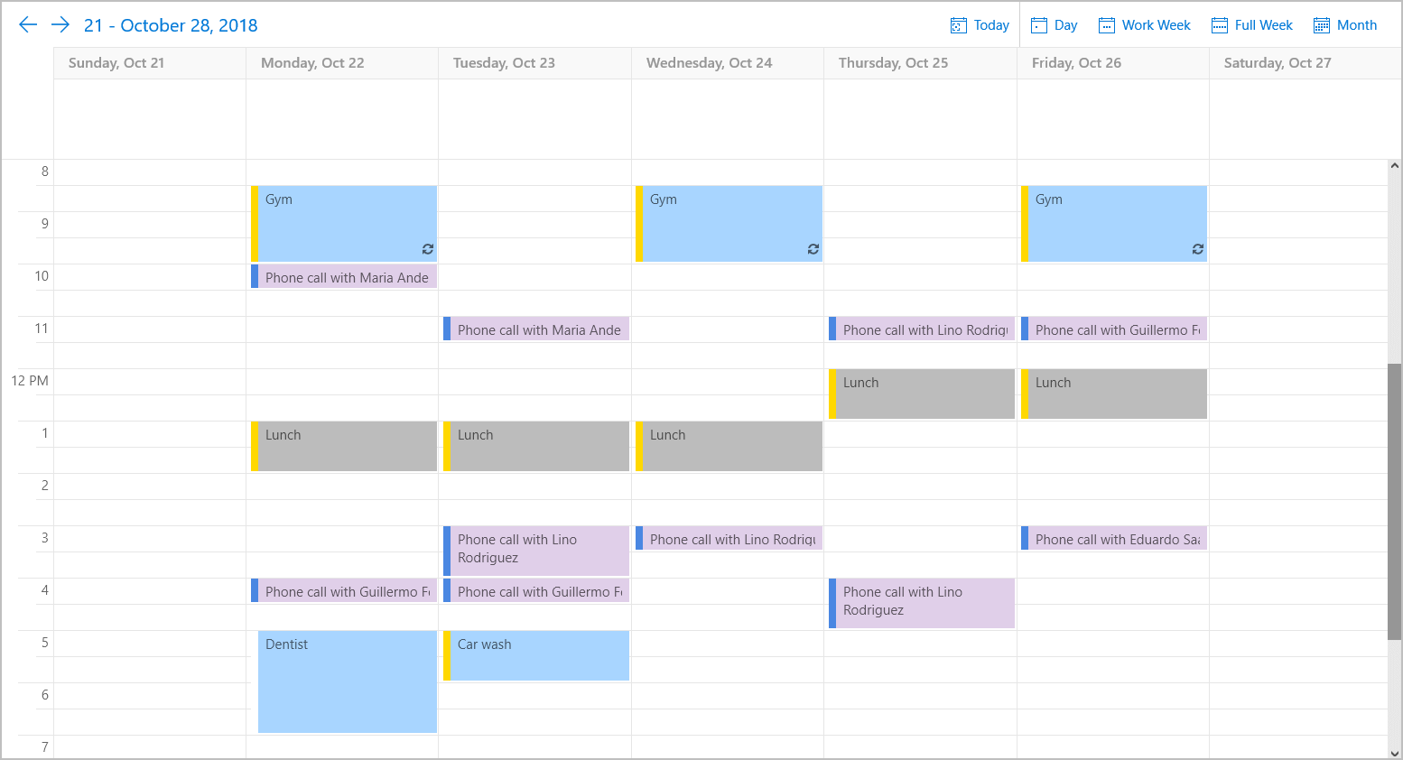 UWP Scheduler Control, DevExpress