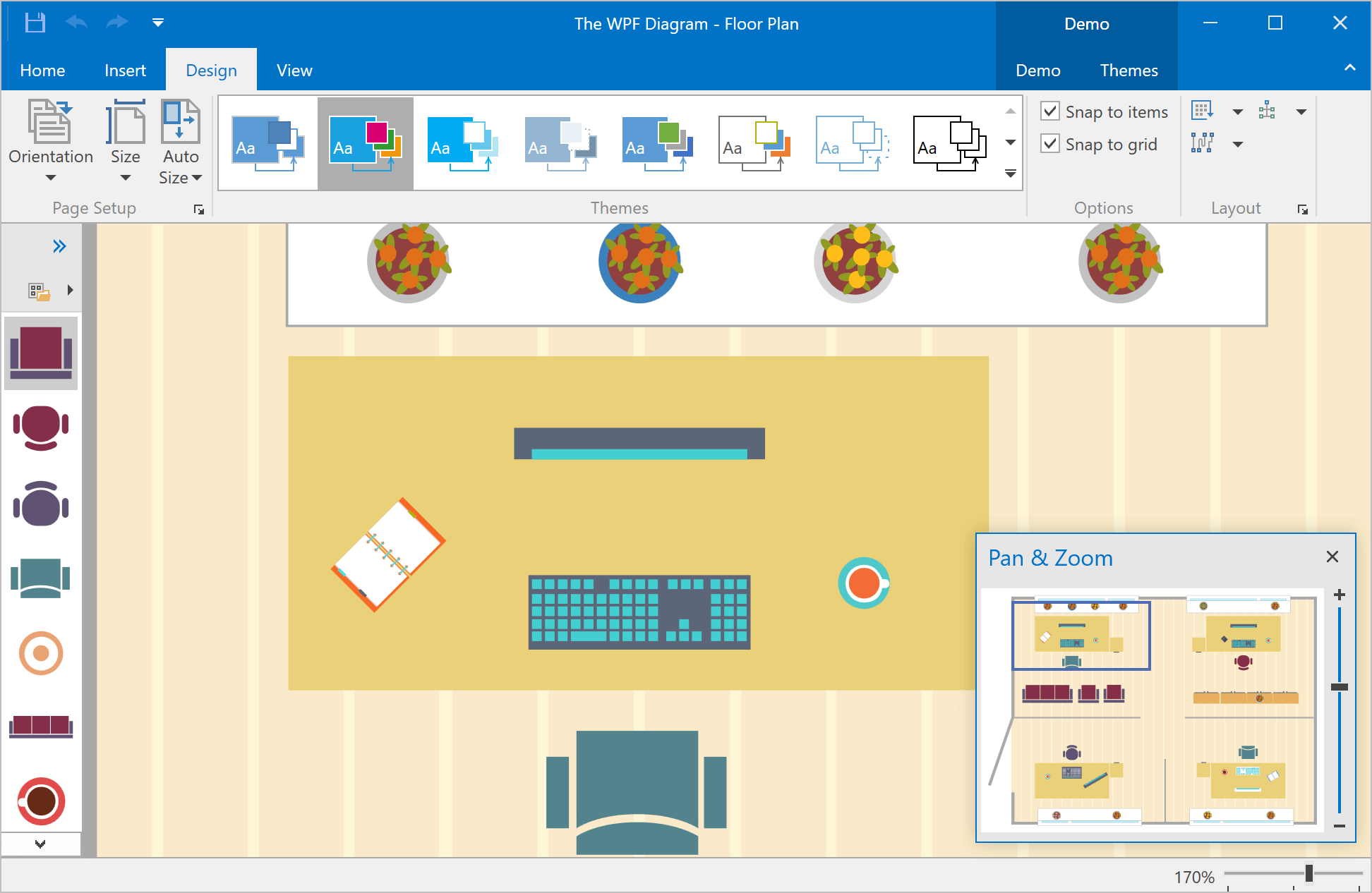 Pan and Zoom Window - Diagram Control for WPF, DevExpress