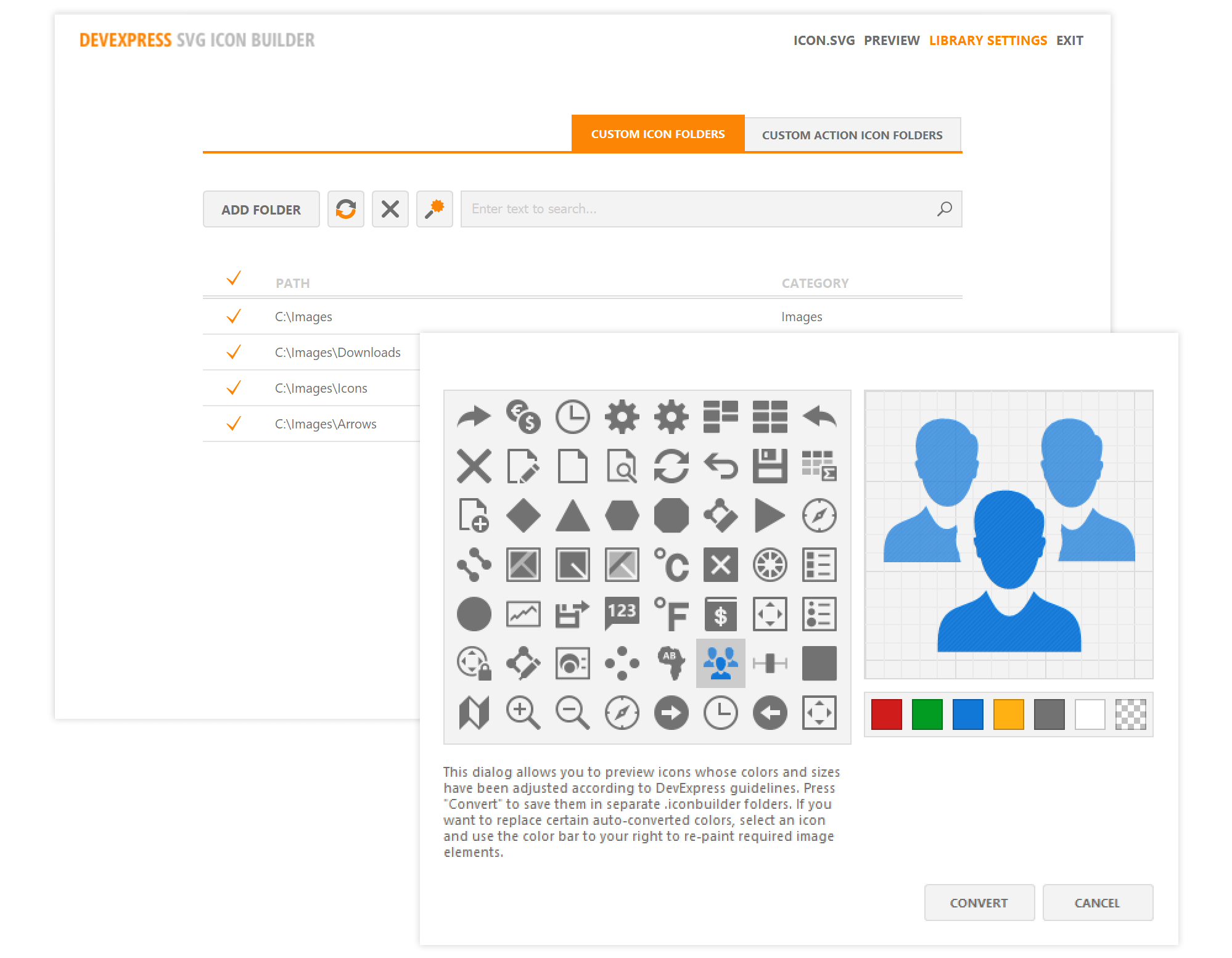 DevExpress SVG Icon Builder - Custom Icon Support