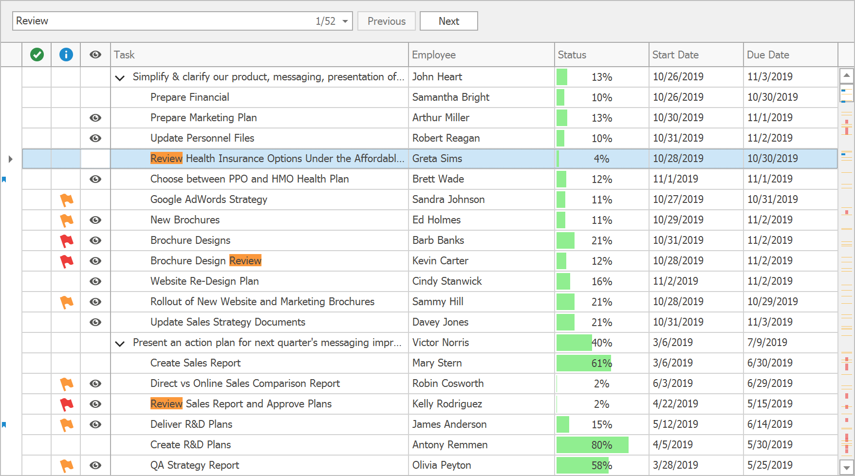 Scrollbar Annotations - WinForms TreeList, DevExpress