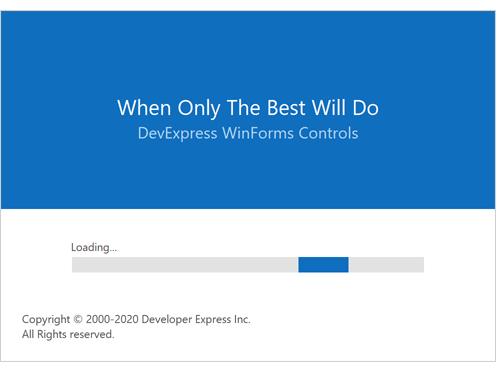 Skinned Splash Screen - WinForms SplashScreen | DevExpress