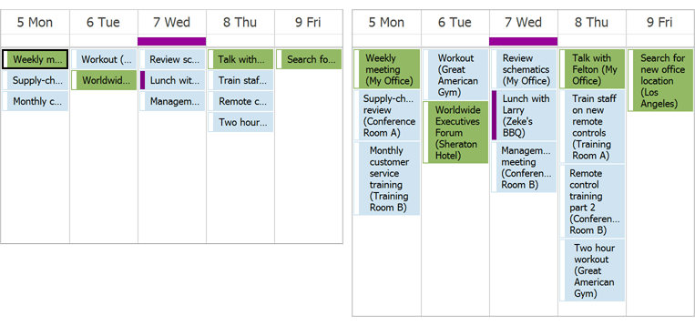 Cell AutoHeight Mode in Timeline View - WinForms Scheduler Control | DevExpress