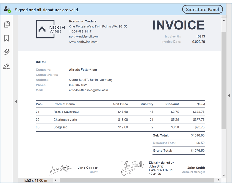 Digital Signature Appearance - PDF Document API | DevExpress