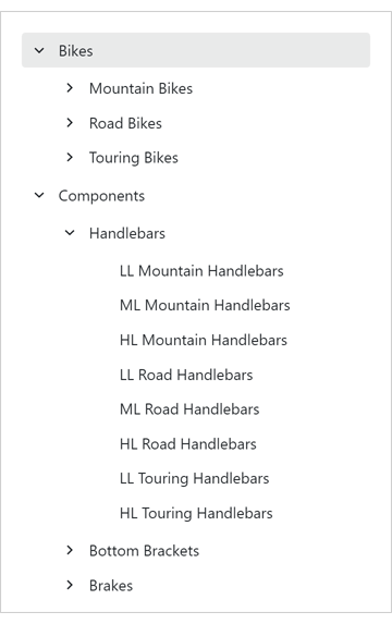 Bind to Flat Data - Blazor TreeView | DevExpress