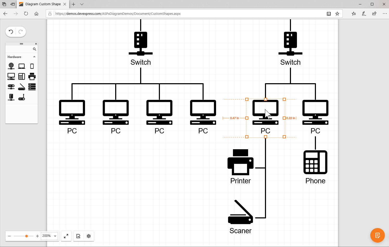 Create professional diagrams with the ASP.NET Diagram Control, DevExpress