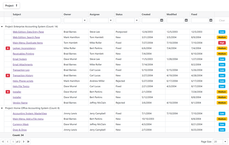 DevExpress Blazor UI Data Grid Component