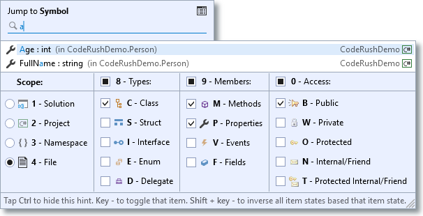 CodeRush - Jump to Symbol | DevExpress