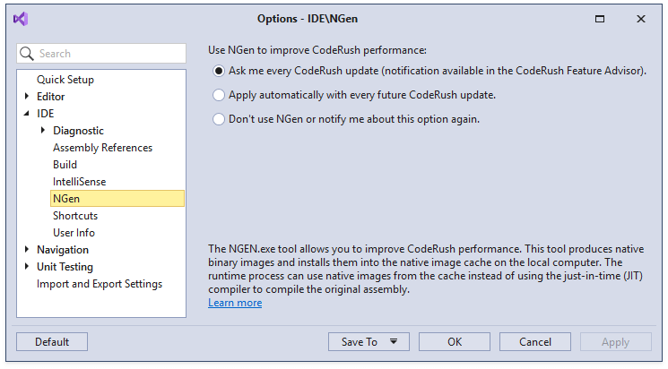 NGEN Notification in Feature Advisor