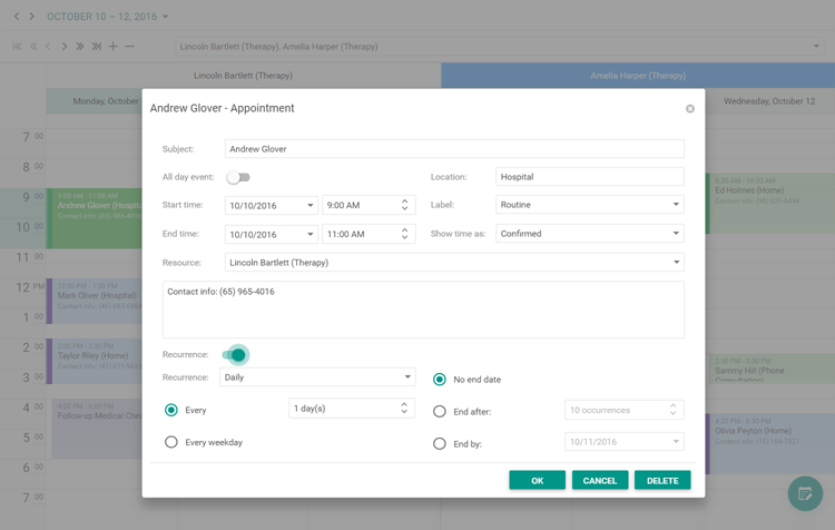 Recurring Appointments - ASP.NET Scheduler Control | DevExpress