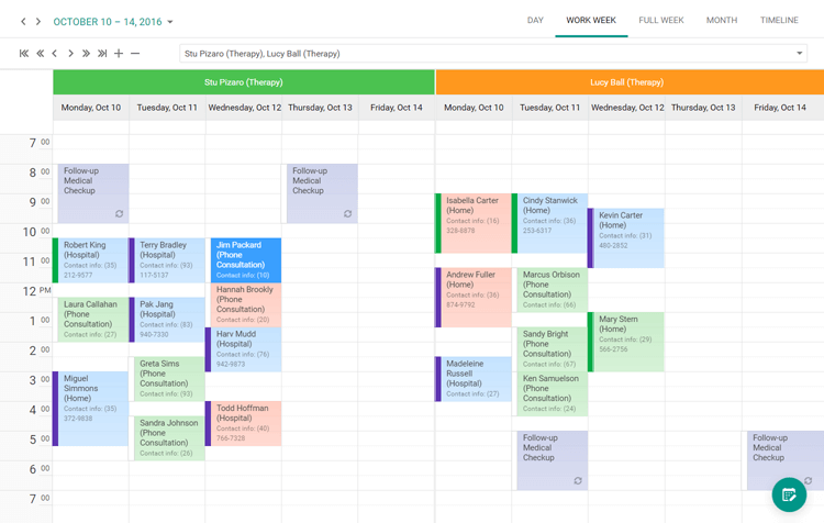 Resources and Event Grouping - ASP.NET Scheduler Control | DevExpress