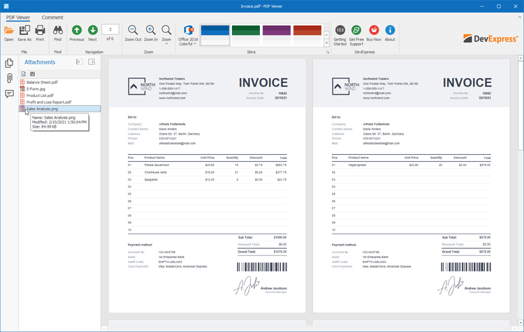 Attachments - WinForms PDF Viewer | DevExpress