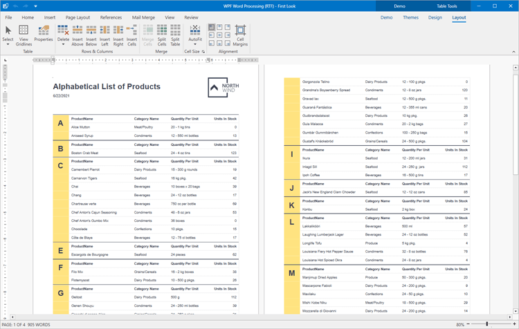 UI Customization and Page Layout - WPF Rich Text Editor | DevExpress