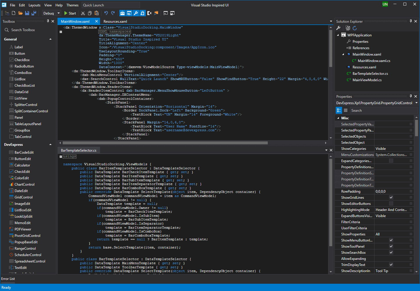 Visual Studio 2019 Dark Theme