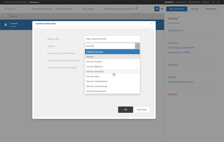 Globalization - Report and Dashboard Server | DevExpress