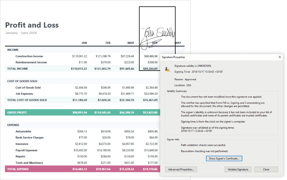 Visual Signatures - PDF Document API, DevExpress