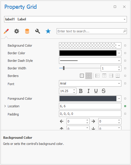 Office-Inspired Properties Window - WinForms Reporting, DevExpress