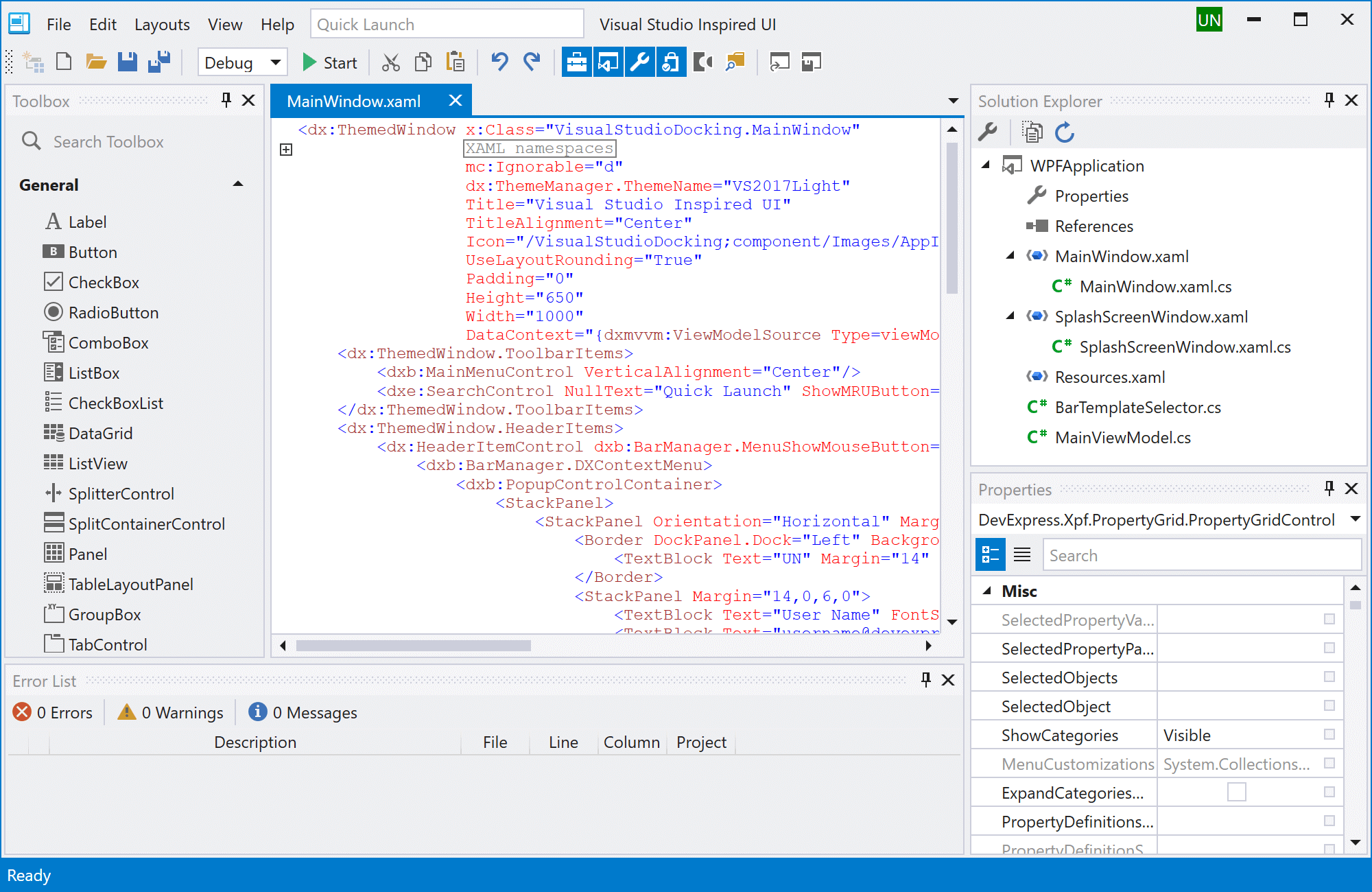 WPF Themed Window, DevExpress