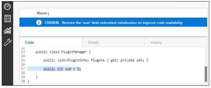 Code Analysis Diagnostics