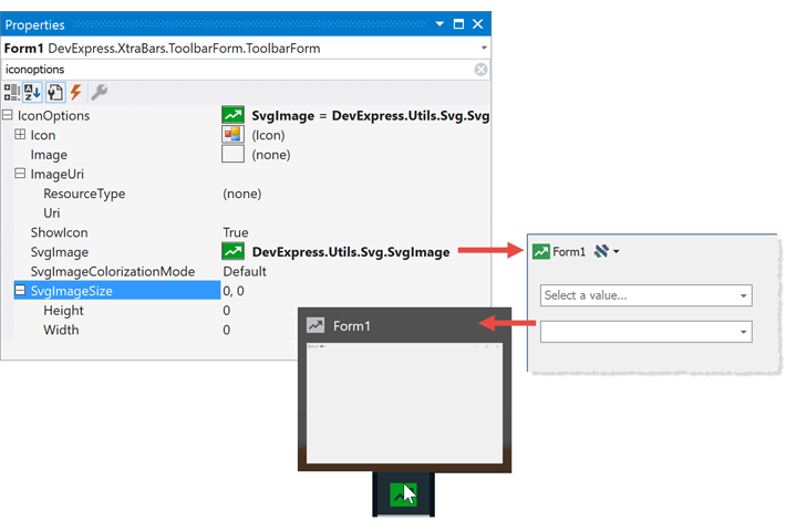 XtraForm - Icon Options