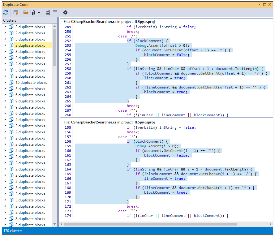 Duplicate Code Detection - CodeRush | DevExpress