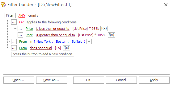 VCL Grid, TreeList, and Vertical Grid Controls - Expression-Based Filters | DevExpress