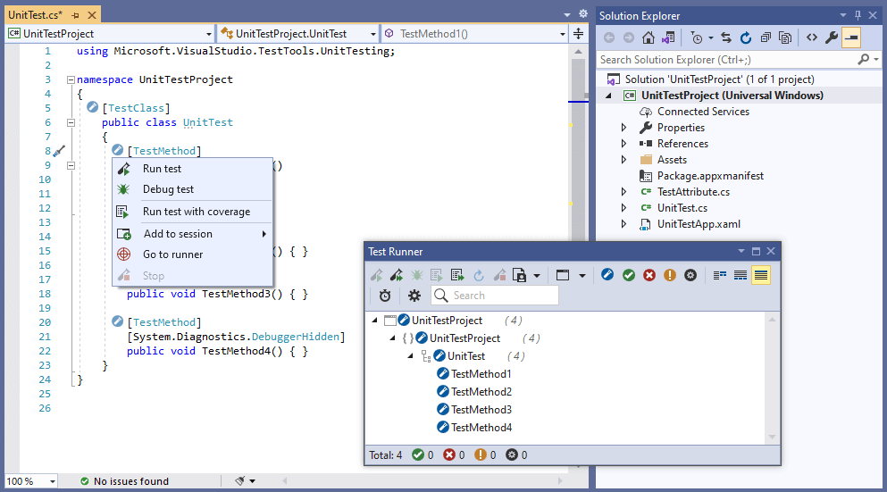 Test Runner - UWP Support What's New in CodeRush | DevExpress