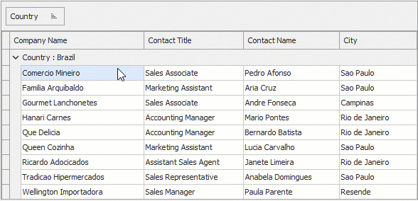 VCL Grid Control - Cell Hot Track | DevExpress