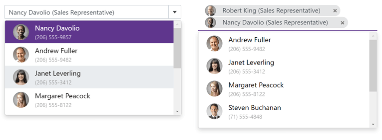 Blazor ComboBox, ListBox, and TagBox - Item Template | DevExpress