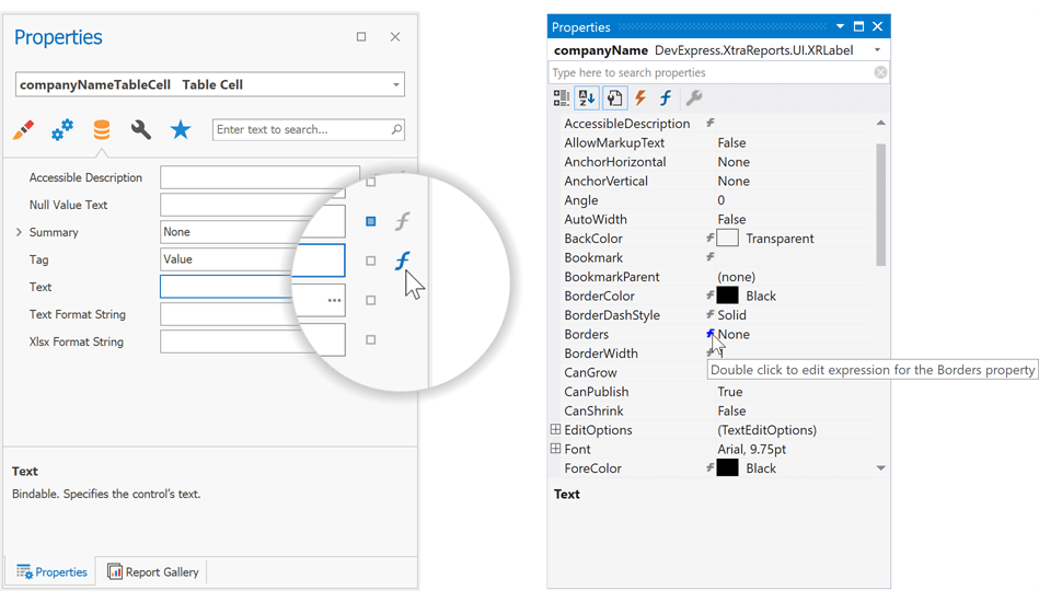 Report Designer - Properties Panel Update | DevExpress