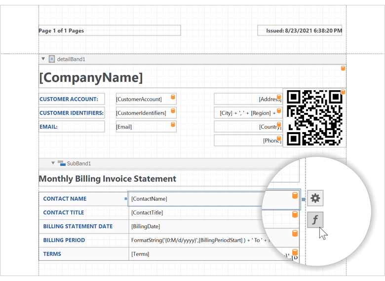 Report Designer - New Expression Button in the Smart Tag | DevExpress