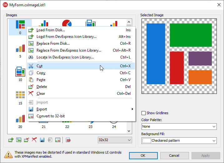 VCL Image List Editor - Clipboard Operations | DevExpress