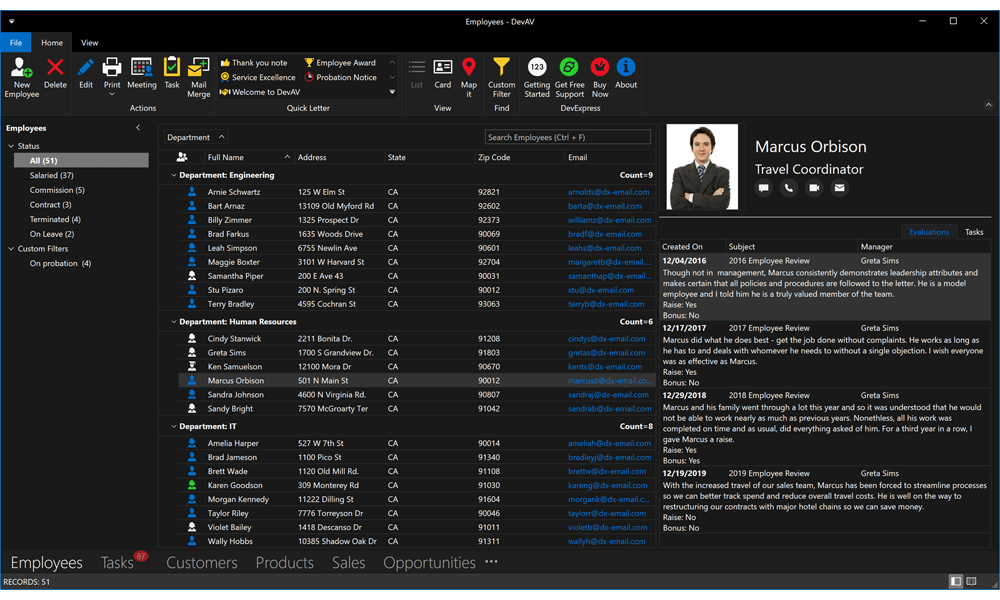 Windows 10 Dark Theme - WPF UI | DevExpress