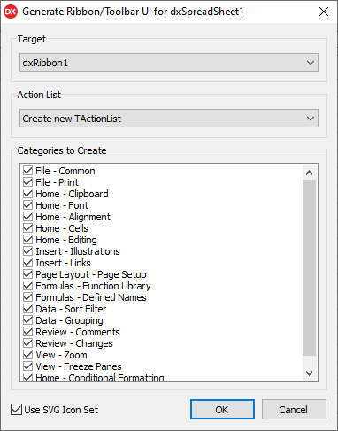 Use SVG Icon Set Option - VCL Spreadsheet Control | DevExpress