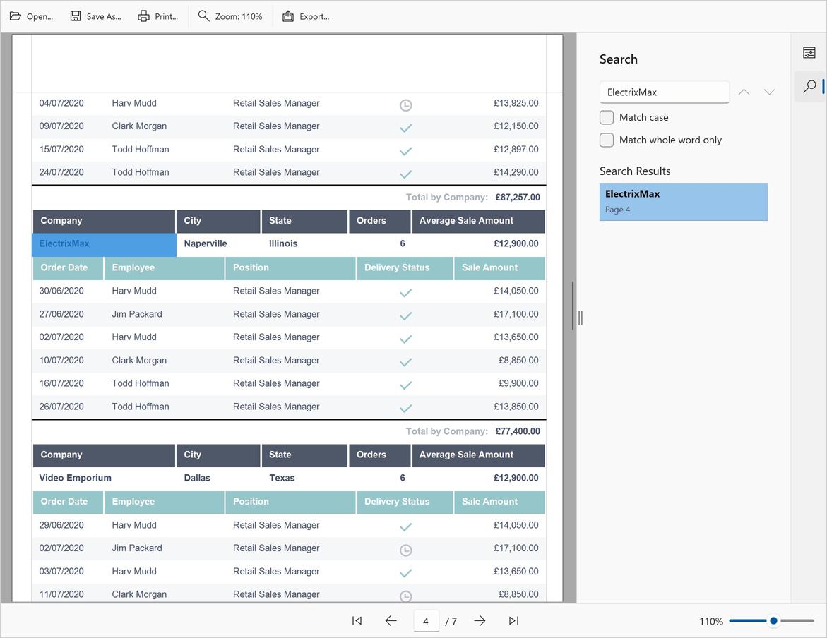 WinUI Report Viewer - .NET Reporting | DevExpress