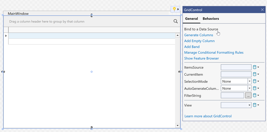 How to open the Items Source Wizard - WPF Data Grid | DevExpress