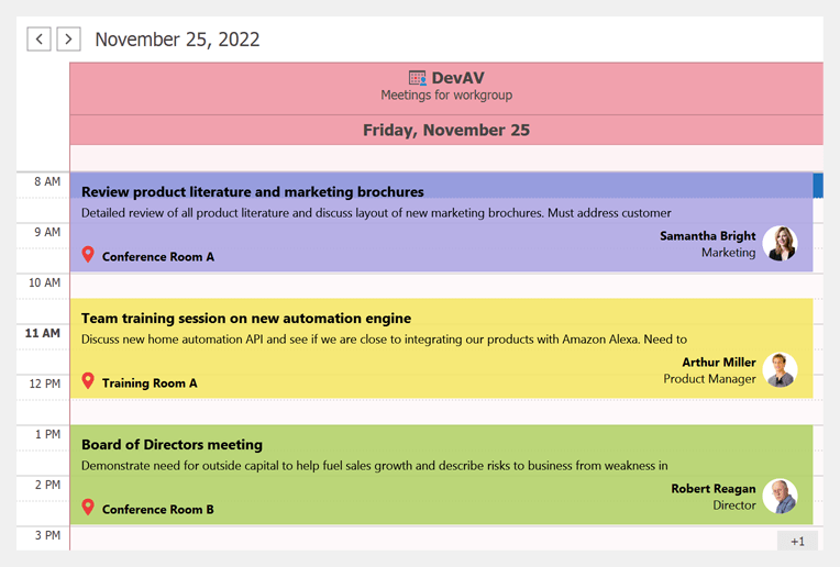 HTML Tempaltes for Resource Headers - WinForms Scheduler, DevExpress