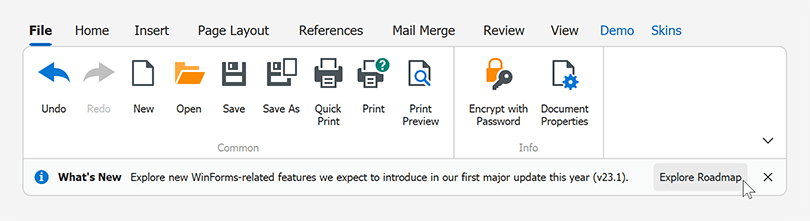 Flyout Notifications - WinForms Ribbon, DevExpress