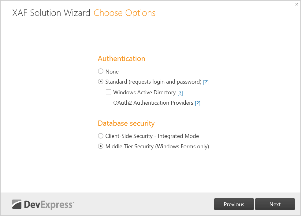 Middle Tier Security for EF Core - XAF WinForms, DevExpress