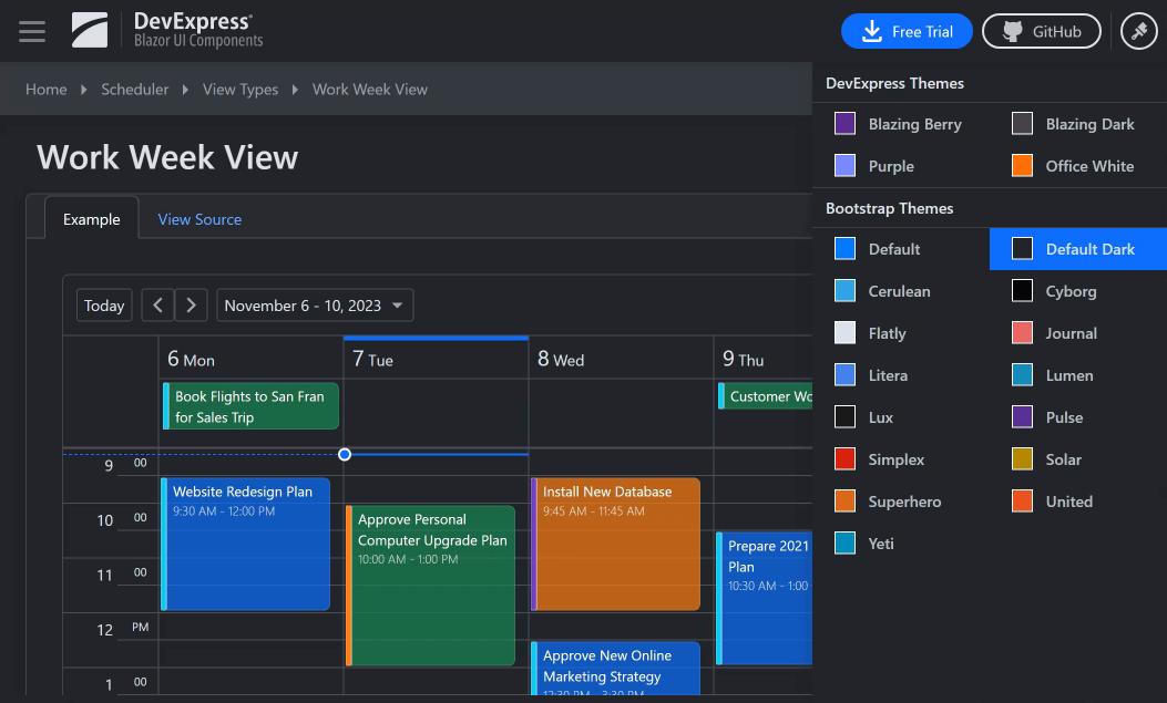 Bootstrap v5.3 and Dark Mode Support - Blazor UI, DevExpress