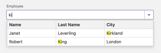 Search Across Multiple Columns - Blazor ComboBox and TagBox, DevExpress