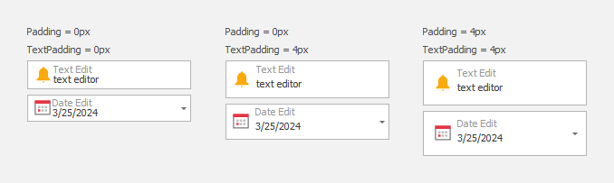 Unified Padding Settings for Textbox-based Editors - WinForms Data Editors, DevExpress