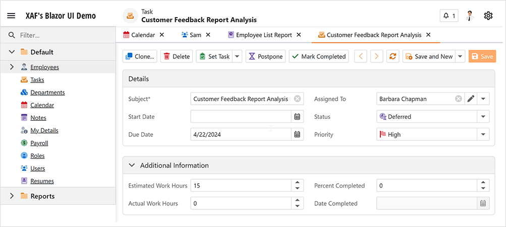 Tabbed MDI Support - XAF for Blazor, DevExpress