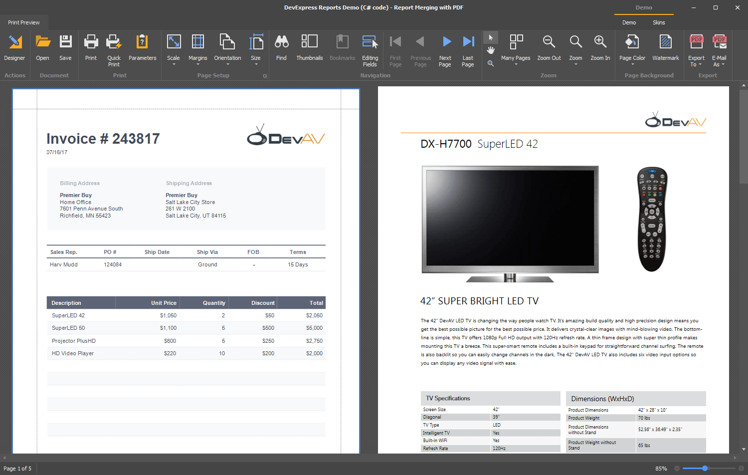 Merge PDF - .NET Reporting Tools | DevExpress